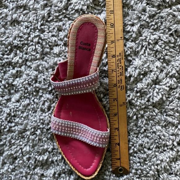 Costa Blanca pink wedge size 10 - Picture 9 of 13